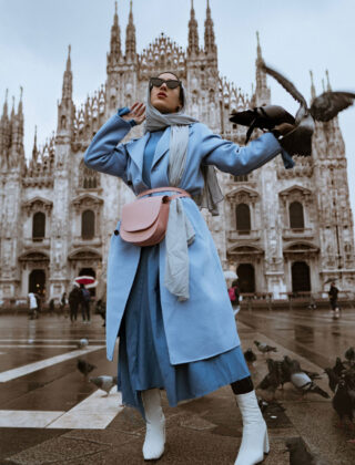 Exuberant fashion on the streets of Milan