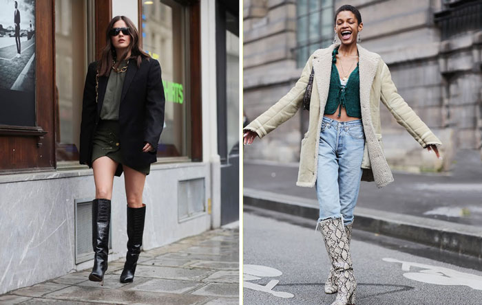 High straight-leg boots in 2021 fashion trends with wearability